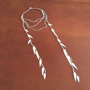 Raven & Lily Almaz Leaf Cascade Necklace Silver